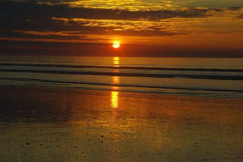 sunset  ocean  beach