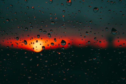 sunset  sun  rain