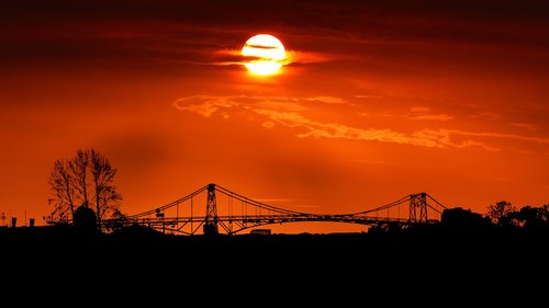 sunset  bridge  architecture