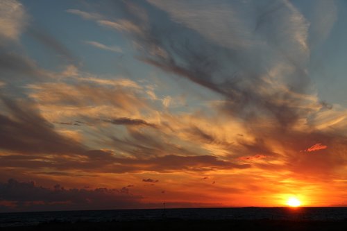 sunset  sky  clouds