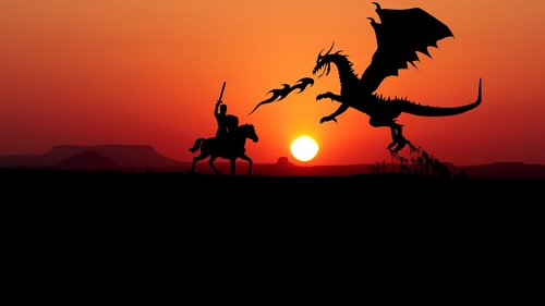 sunset  dragon  knight