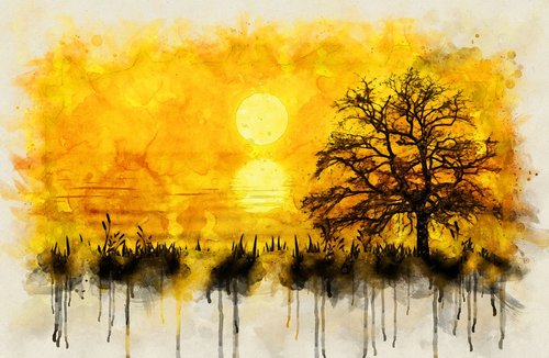 sunset  nature  fantasy