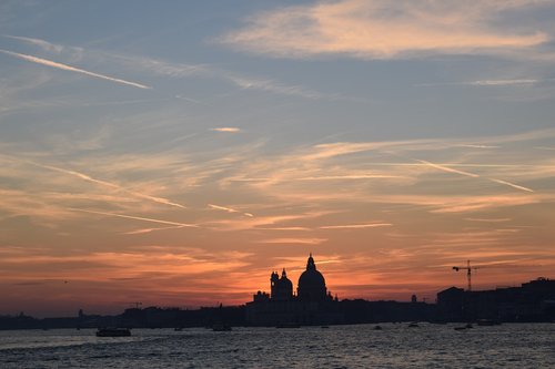 sunset  venice  sea