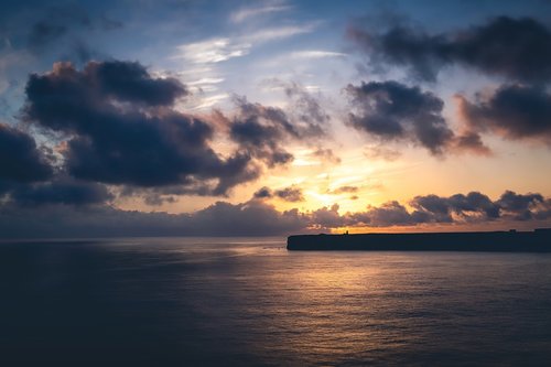 sunset  horizon  lighthouse