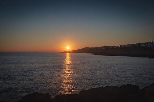 sunset  coastline  beach