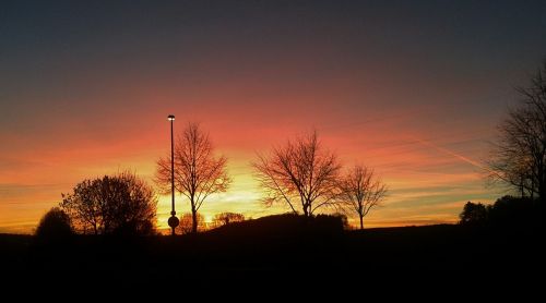 sunset afterglow evening sky