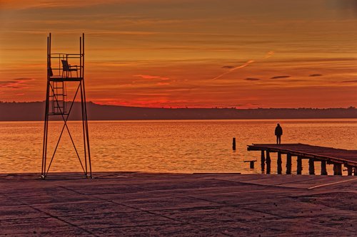 sunset  sea  beach