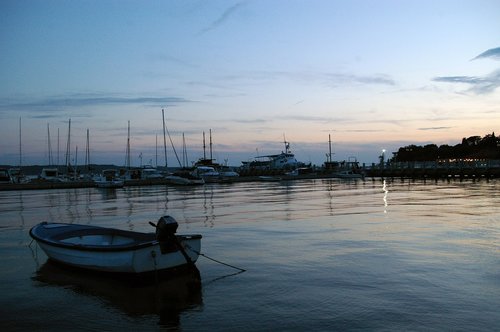 sunset  boat  sea