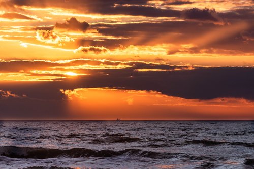sunset  west beach  baltic sea