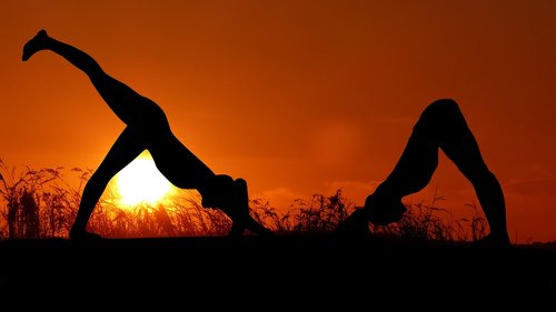 sunset  yoga  zen