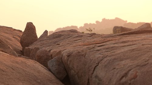 sunset  hampi  karnataka