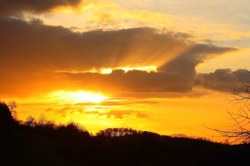 sunset  sky  clouds