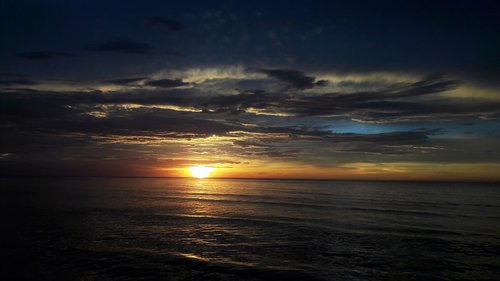 sunset  glow  beach