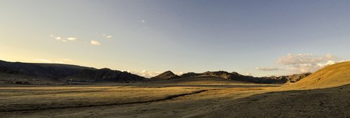 sunset  evening  mountains