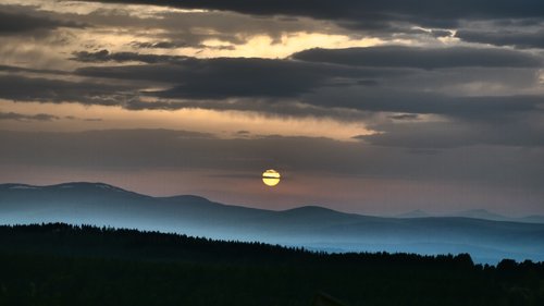 sunset  clouds  landscape