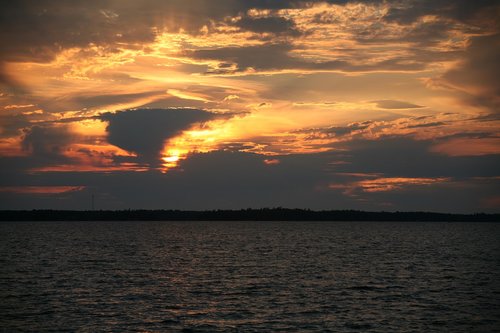 sunset  muskoka  summer