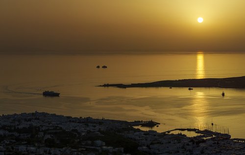 sunset  island  greek