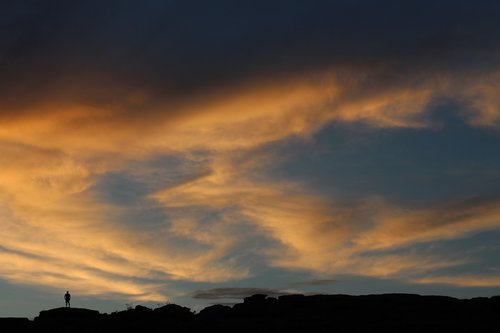 sunset  hiking  landscape