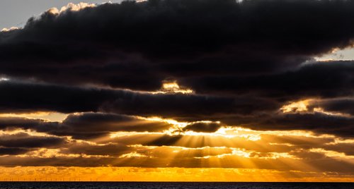 sunset  sea  clouds