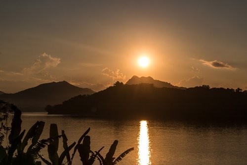 sunset  evening  laos