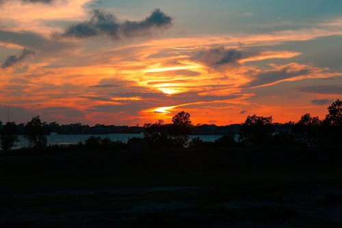 sunset  evening  landscape