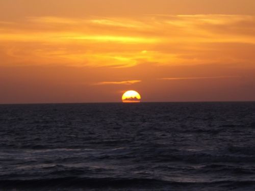 sunset dawn sea
