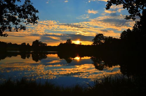 sunset afterglow abendstimmung