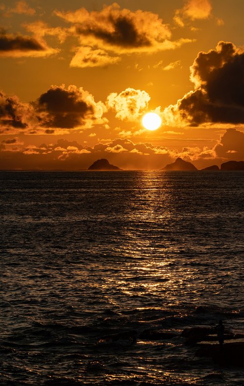 sunset  sea  ocean