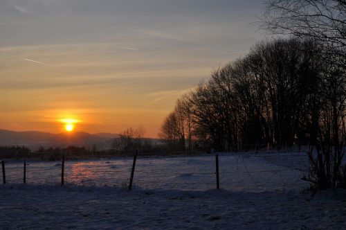 sunset landscape sky