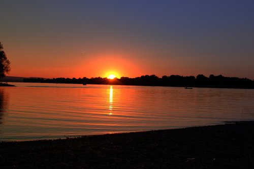 sunset  waterfront  nature