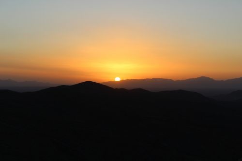 sunset sun mountains