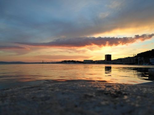 sunset sea croatia