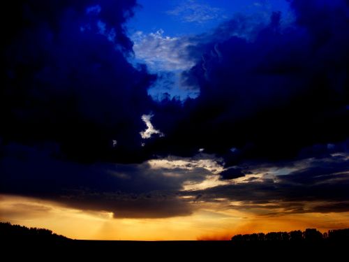 sunset sky cloud