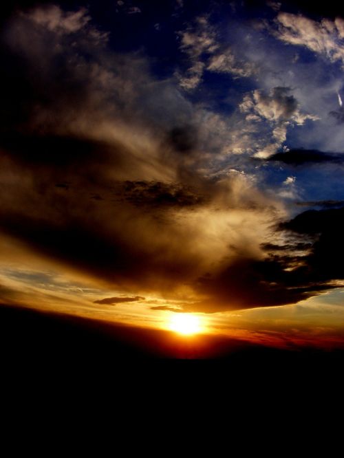 sunset sky cloud