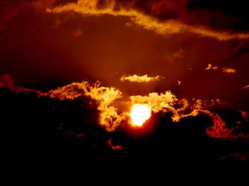 sunset sun cloud