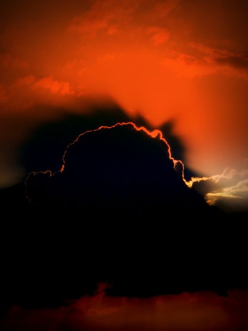 sunset sun cloud