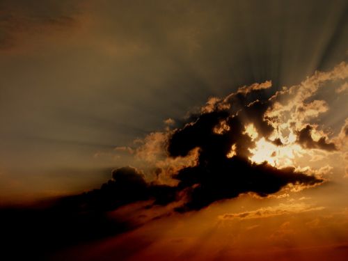 sunset sun cloud