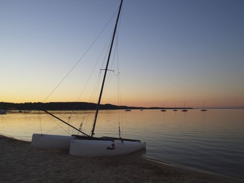 sunset france sailing