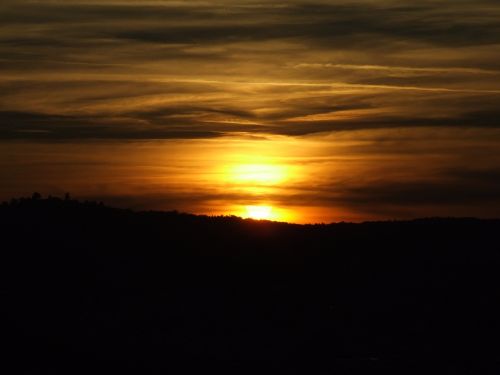 sunset afterglow evening sky