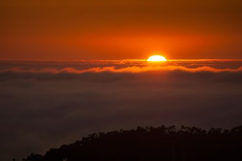 sunset clouds sky