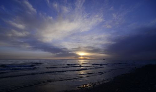 sunset beach wind