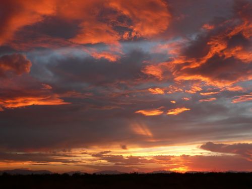 sunset evening clouds