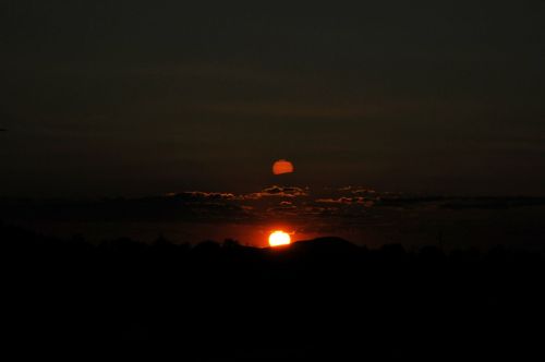 sunset red landscape