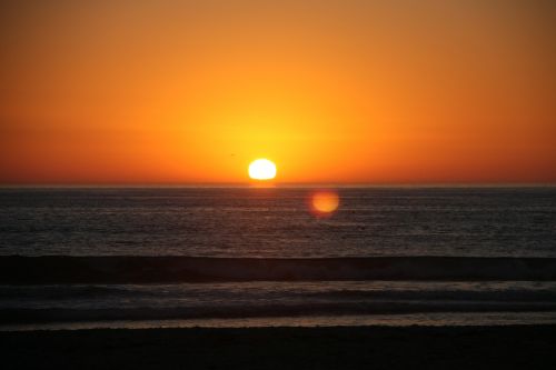 sunset romantic beach