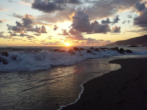 sunset storm tyrrhenian