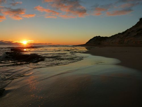 sunset beach sky