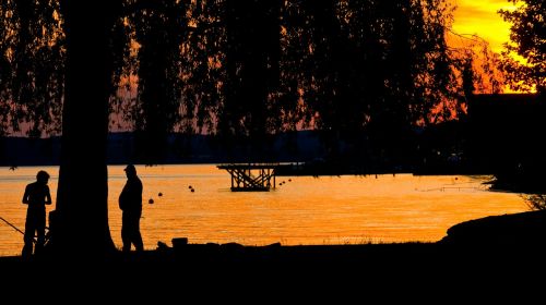 sunset lake abendstimmung