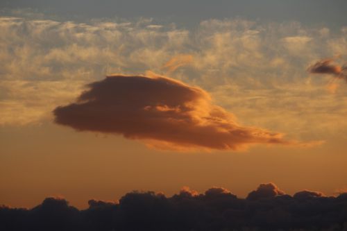 sunset cloud formation clouds