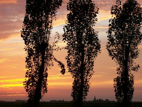 sunset houtave belgium