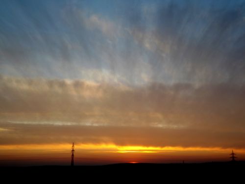 sunset sky cloud